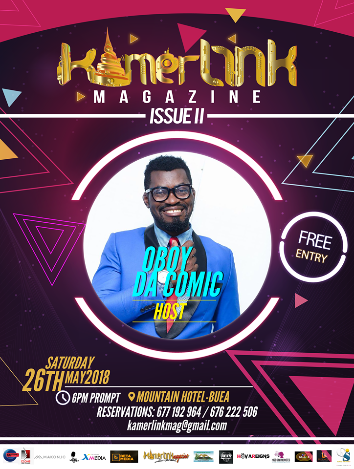 Comedia OBoy Da Comic to host/Perform at the Second Edition of KamerLink Magazine Launch