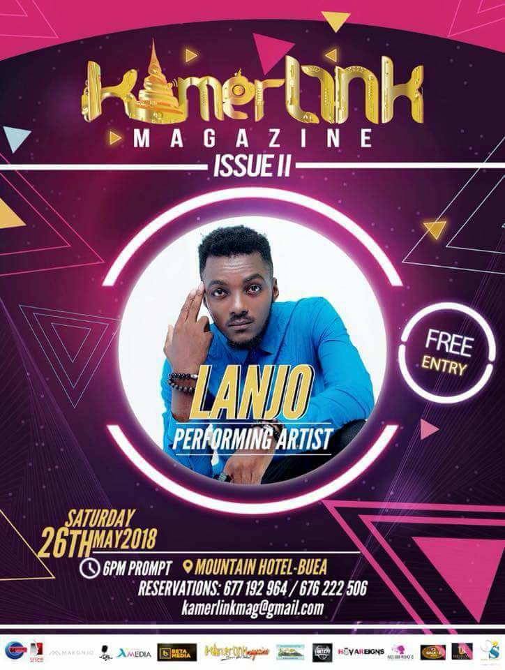 Lanjo to perform at the Second Edition of KamerLink Magazine Launch