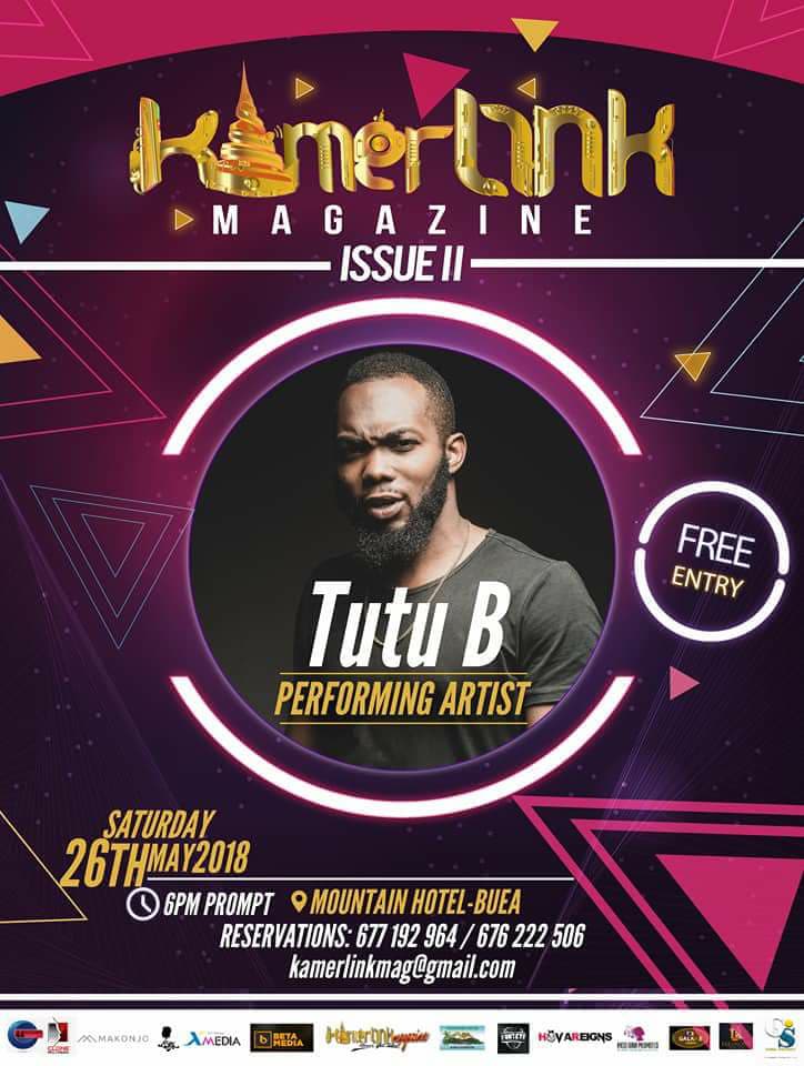 Tutu B to perform at the Second Edition of KamerLink Magazine Launch