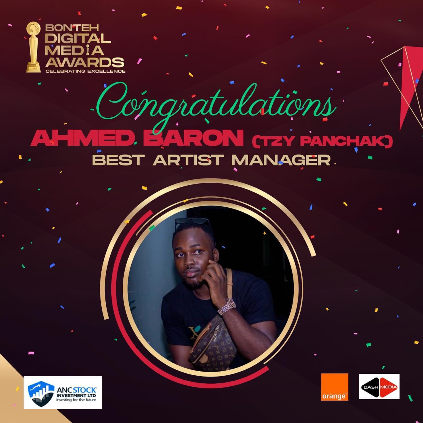 Best Artist Manager: Ahmed Baron